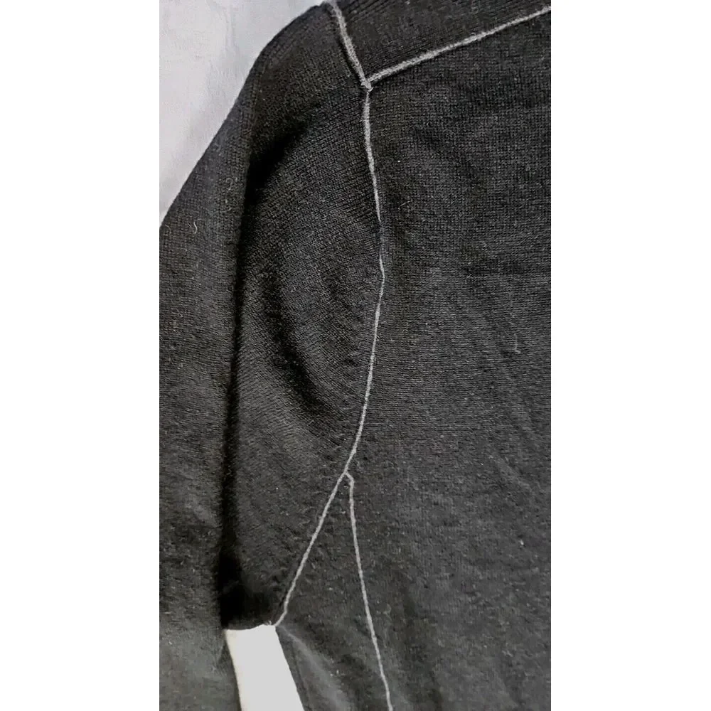 NEW Bridge & Lord Merino Wool Cashmere Sweater Black Gray 2X‎ XXL Luxurious